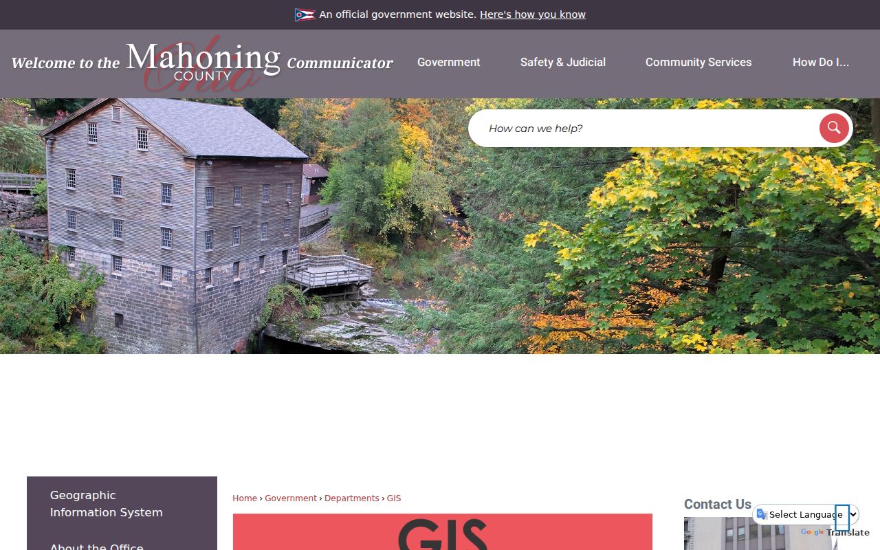 Mahoning County residents directory GIS parcel map viewer